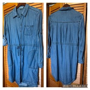Athleta Denim style Shirt Dress size S